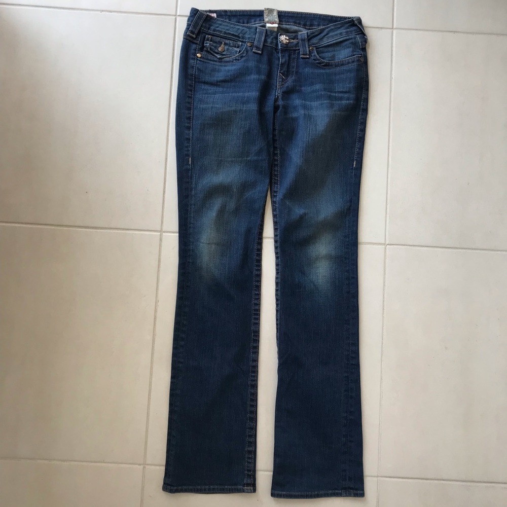 True Religion Jeweled Straight Leg Jeans J125 - Picture 2 of 8